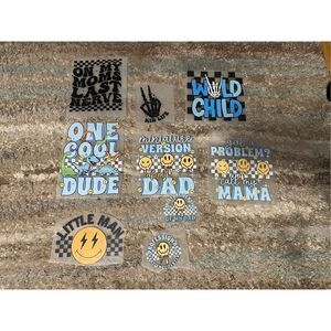 DTF Transfers Ready To Press Lot 7 6 Inches 2 3 Inches Wild Child Kid Life